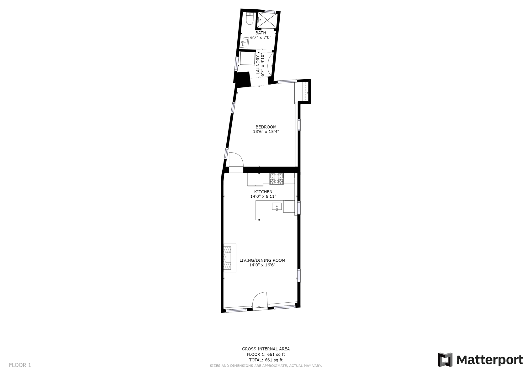 Floor Plan for Chama Casita: NEW Casita in The Downtown Railyard District just a short walk to the Plaza