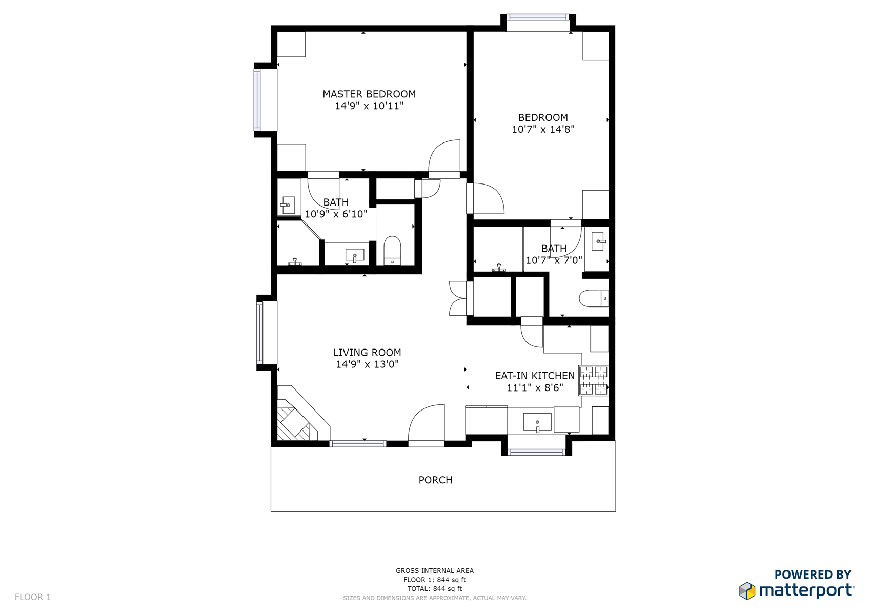 Floor Plan for Delgado C-4: One block from Canyon Road! 