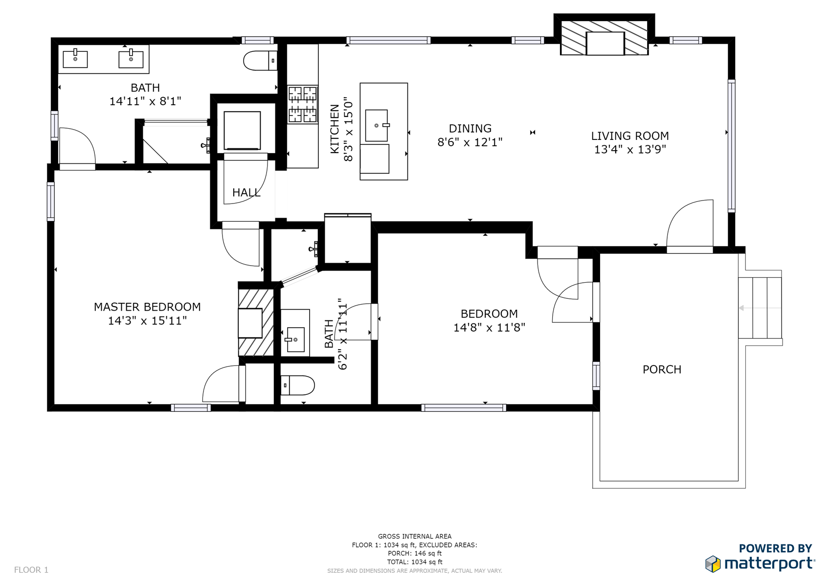 Floor Plan for Delgado D: One block from Canyon Road! 