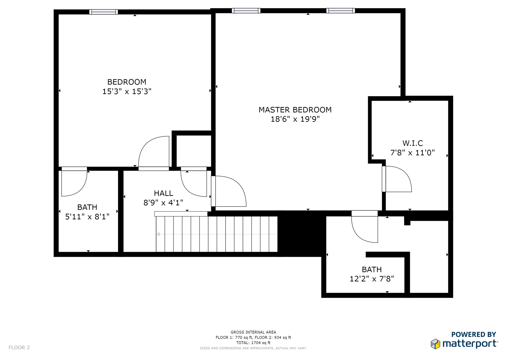 Floor Plan for Water Street Residence B: Located just 400 feet from the Plaza! 